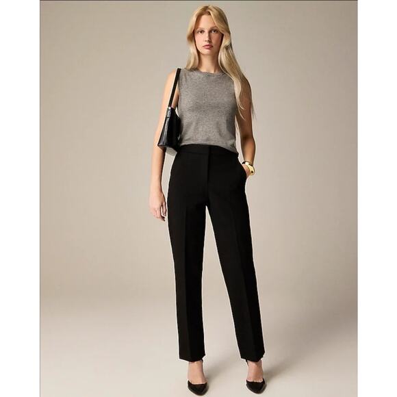 J Crew Kate Straight Leg Four Season Stretch Workwear Pants US Women's 8 Petite - Picture 1 of 6